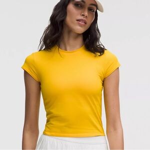 Lululemon Organic Cotton Baby Tee Maize Yellow Medium NWT